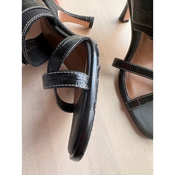 Donald Pliner black buckled retro ERICA slide sandal  size 10 - Picture 5 of 15